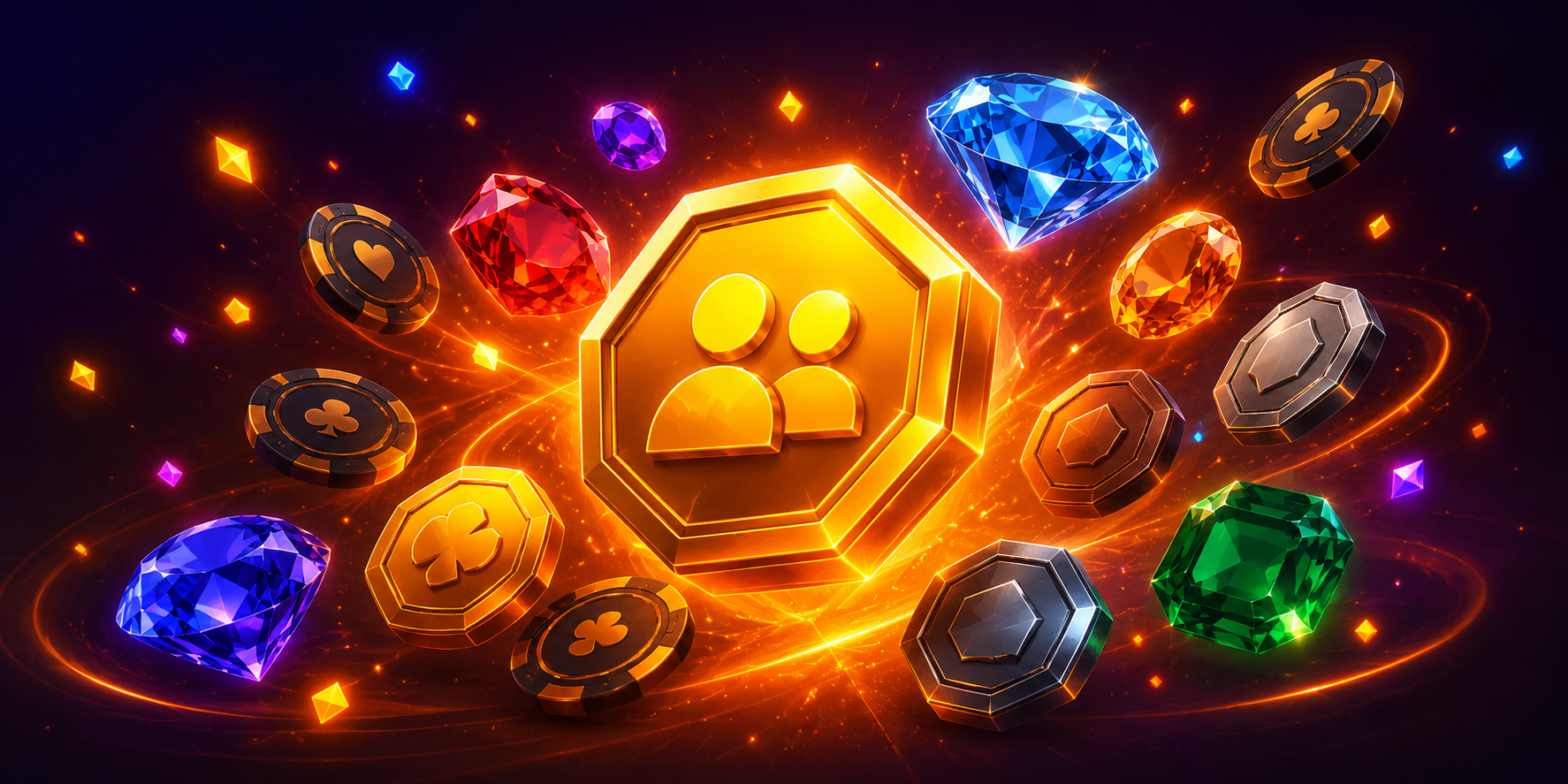 FoxBets VIP Club gemstones and casino chips